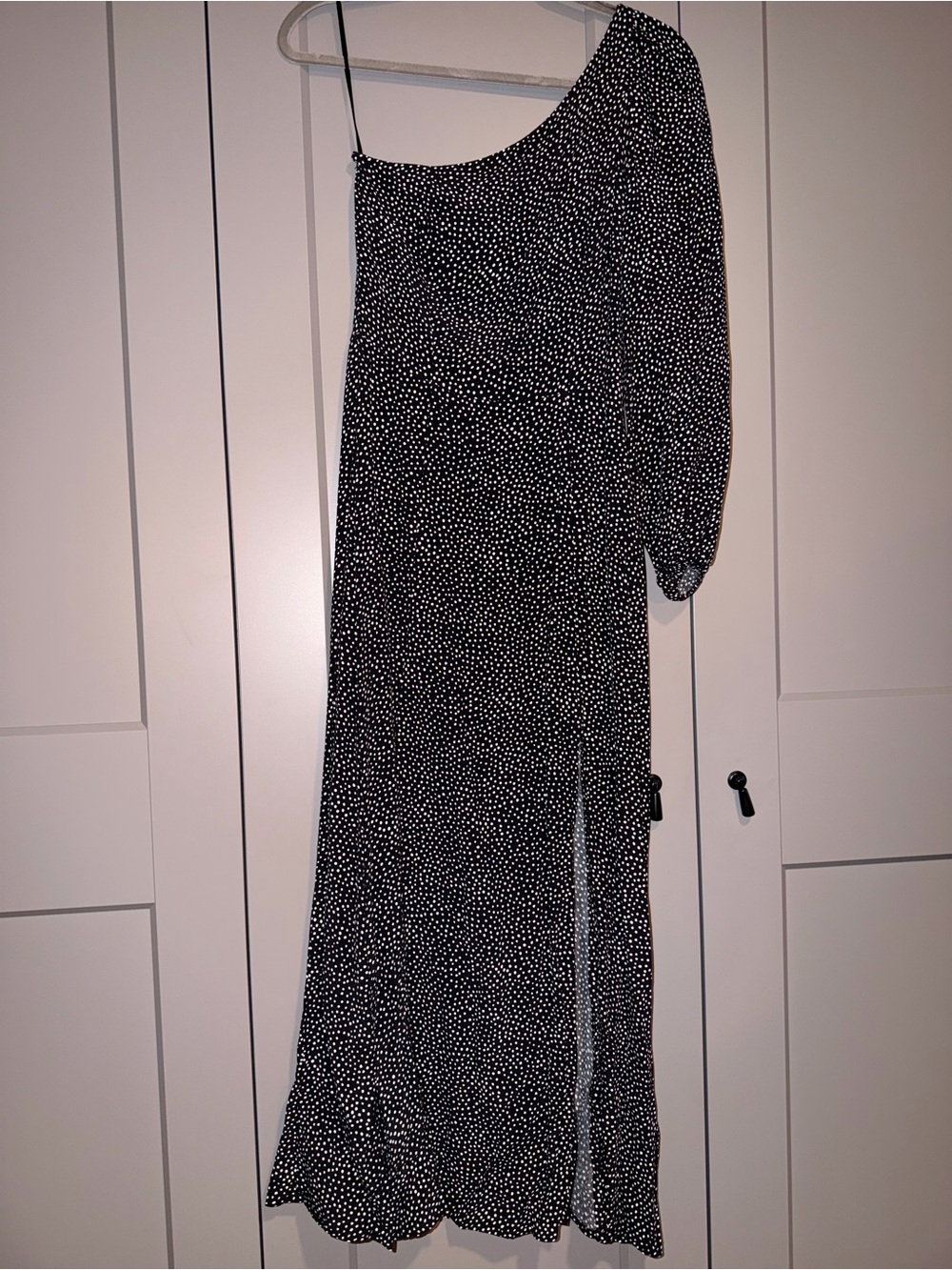 Free people Women’s Black Polka Dot One-Shoulder Dress